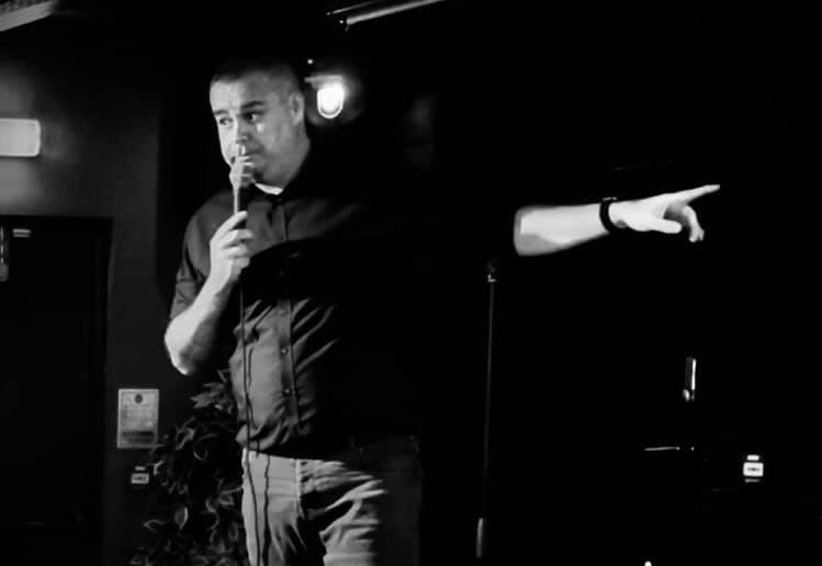 Mike Keenan performing stand-up